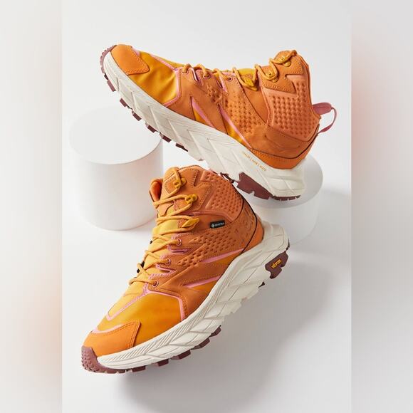 Hoka Orange and Pink Athletic Shoes - Picture 4 of 9